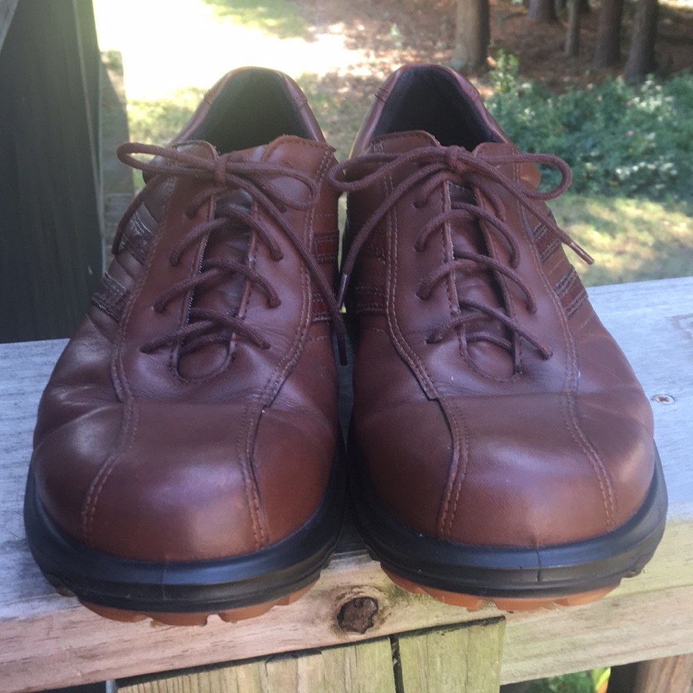 Mens ECCO Brown LaceUp Golf Shoes Sz 43/ US 9-9.5
